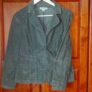 St. John's Bay Olive Green Blazer with Buttons PS- gently used